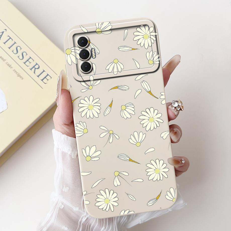 Für Tecno Spark 8P Spark8P 8 P KG7 Hülle Abdeckung Weiches Silikon TPU Blume Schmetterling Girly Mode Malerei Handyhülle Stoßstange Fundas