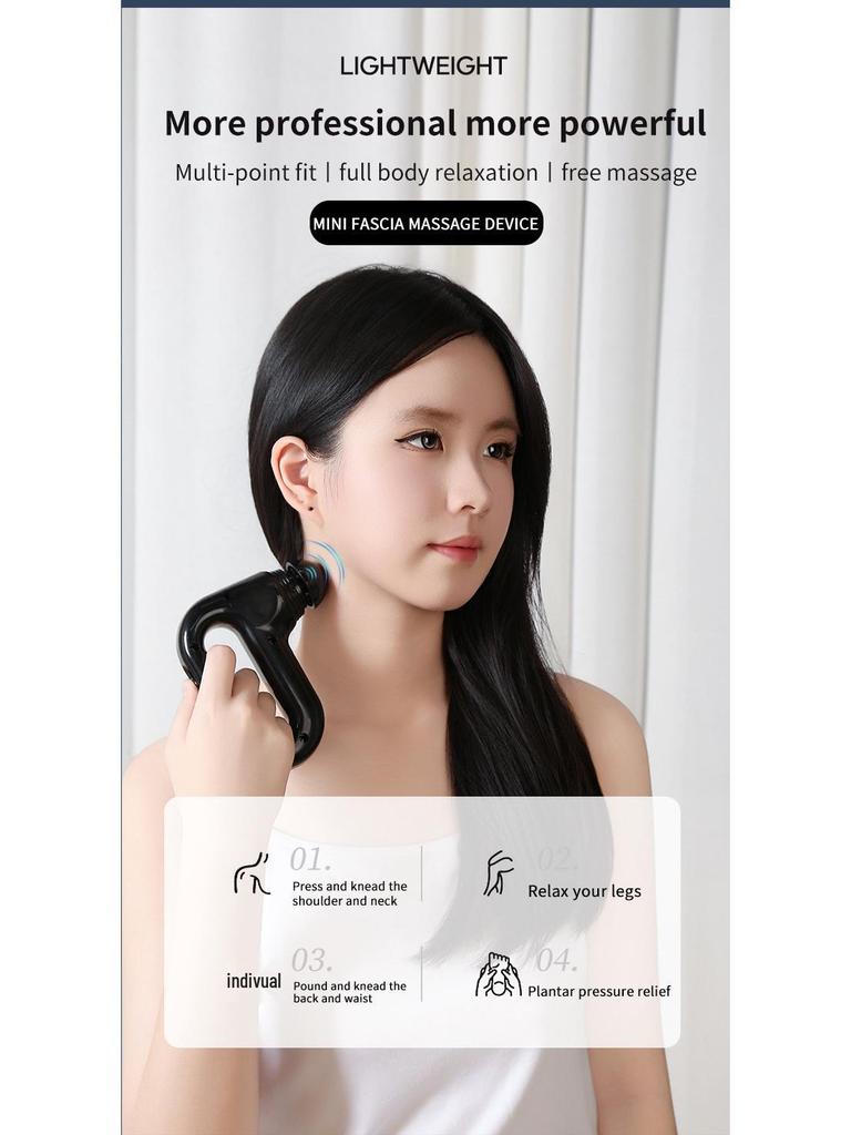 Mini Fascia Gun with Heat & Pulse for Muscle Relaxation and Fitness