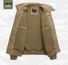 2024 Men's Casual 95% Cotton High Collar Pilot Jacket for Spring & Autumn