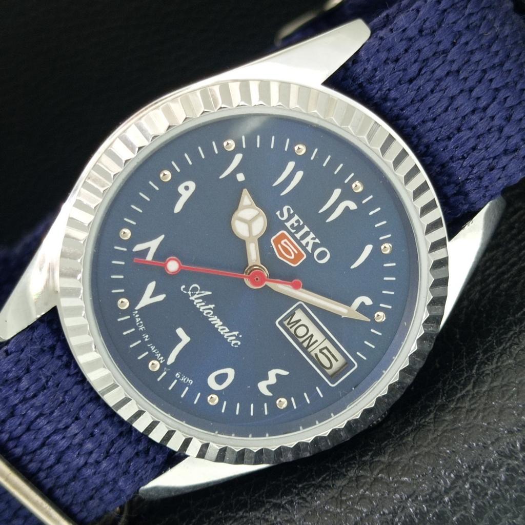 АВТОМАТИЧЕСКИЕ ВИНТАЖНЫЕ ВОССТАНОВЛЕННЫЕ МУЖСКИЕ ЧАСЫ SEIKO 5 6309A ЯПОНИЯ СИНЕГО ЦВЕТА a442459-1 gray