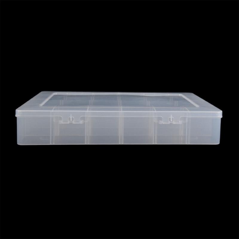 24 Compartments Clear Stackable Plastic Storage Boxes with Adjustable Dividers for Beads Crafts Jewelry Fishing Tackle