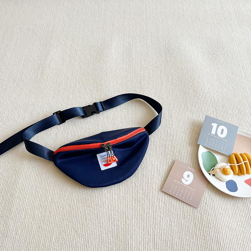 Stylish Children's Crossbody Canvas Bag For Boys With Abstract Design And Durable Features