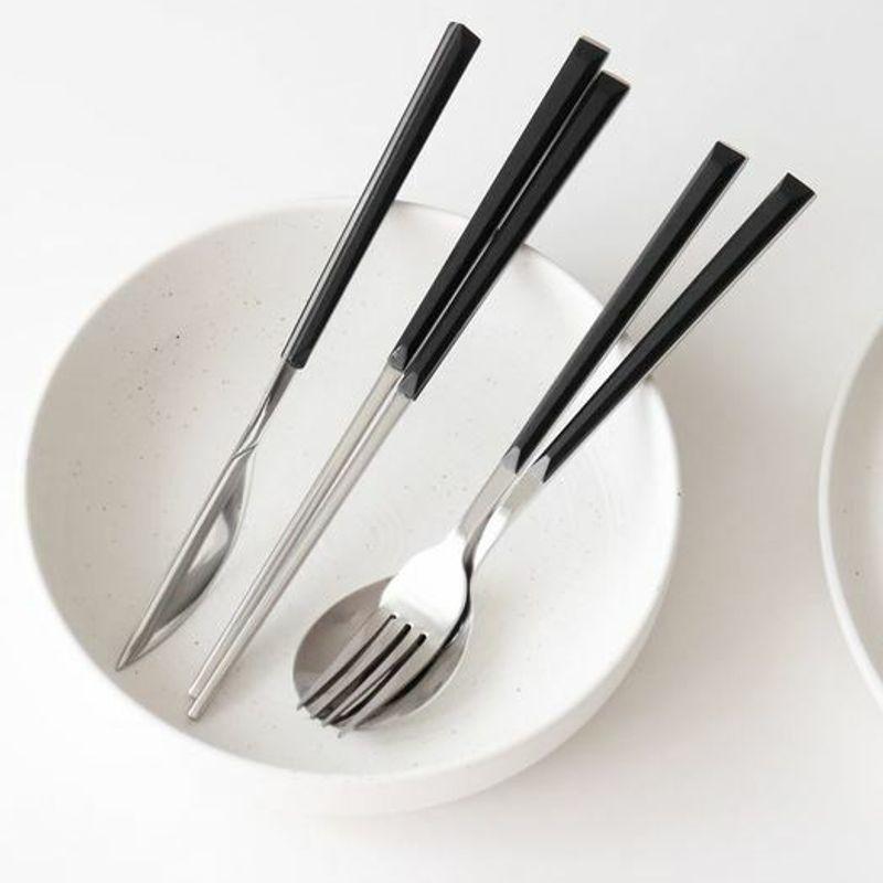 Kamomekitchen Charmant Cutlery Black