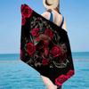 Day Of The Dead Skull Beach Towel, Super Soft Microfiber, Gift for Her/Him, Birthday, for Pool, Beach, Travel, Home Decor Fan gifts