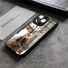 E-Elk Reindeer Phone Case For IPhone 17 Air 16 E Pro Max 15 14 13 Mini 12 Pro 11 Max Plus Black Glass Cover