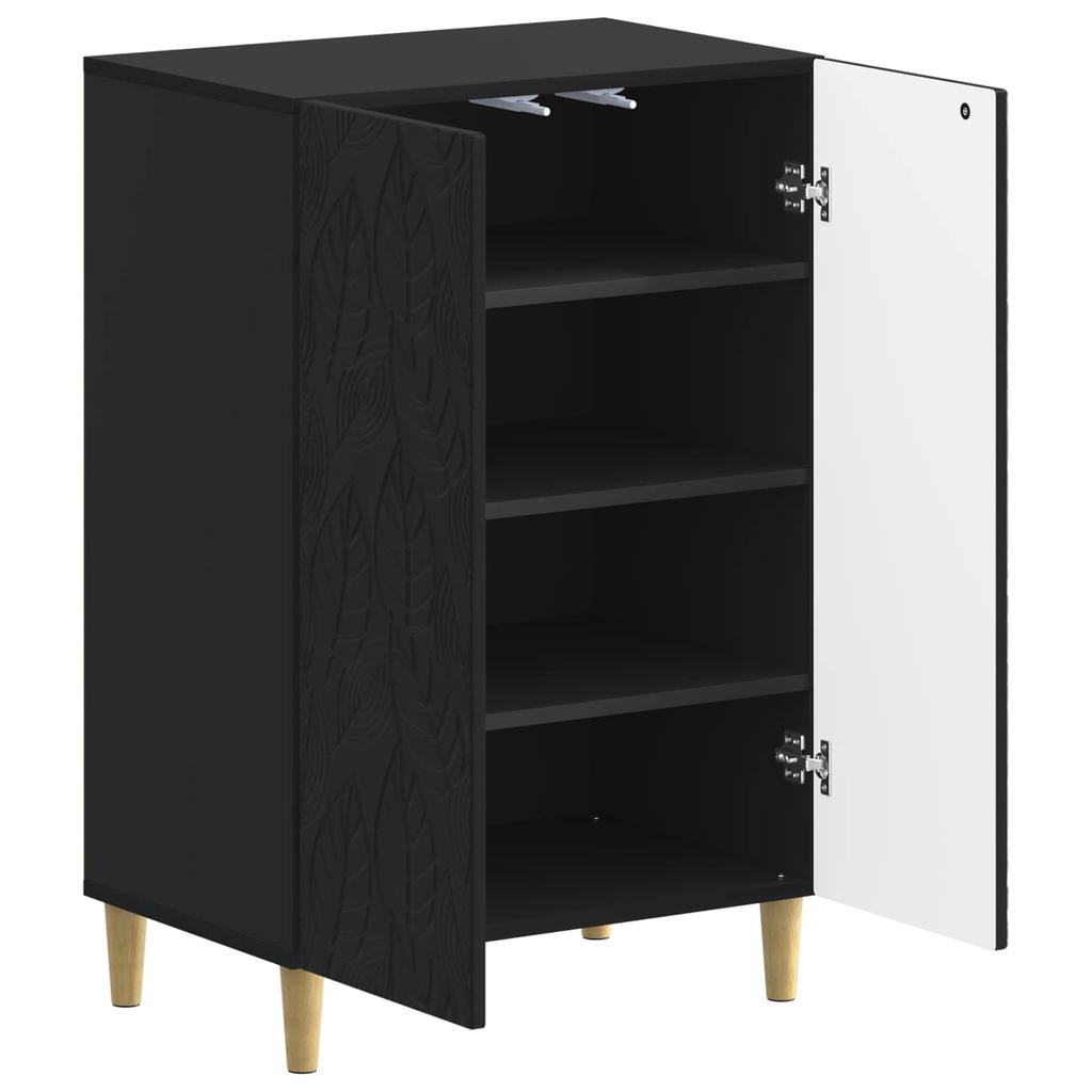Shoe Cabinet DELFT 59.5 X 39.5 X 90 Cm Engineered Wood Black
