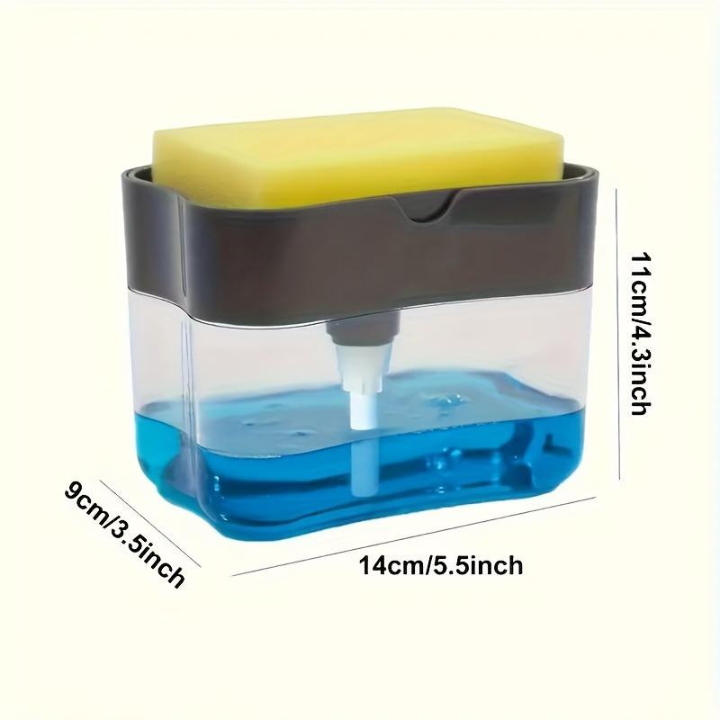 Manual Hand Sanitizer Dispenser with Sponge Rack for Space Saving, Manual Pressing, Easy Maintenance, Suitable for Kitchen Sink-Excluding Sponge
