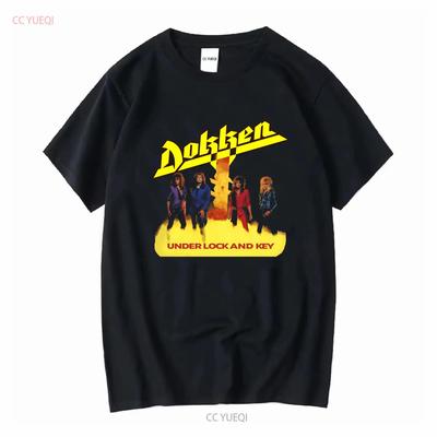 Dokken Coton Noir Toutes Tailles T-shirt Classique vintage Lavé Élégant Confortable Doux graphique streetwear Respirant