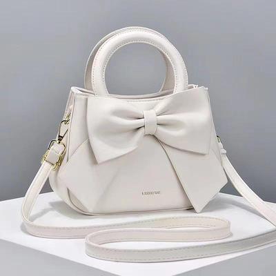 Borsa a mano da donna alla moda con fiocco di lusso a spalla e a tracolla