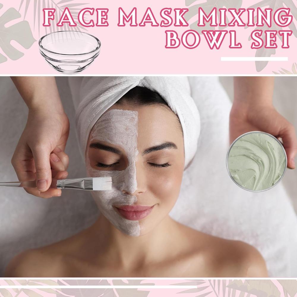 10pcs Facial Bowls Esthetician Small Glass Facial Clear Prep Measuring Bowl DIY Face Mask Mud Mask & Skincare Products