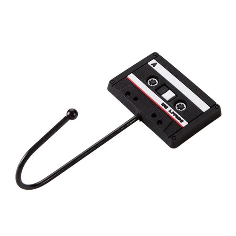 Retro Records Magnetic Tape Wall Hook Hanger kitchen doors back hooks Storage Shelf Dishcloth Rack Towel Holder Home Decor