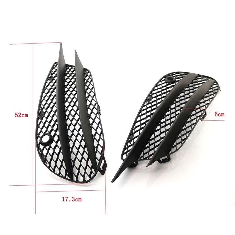 N60R-For W205 C-Class C180 C200 C260 2015-2018 Set L+R Front Bumper Fog Lamp Grill Grille Insert Face Bar Cover