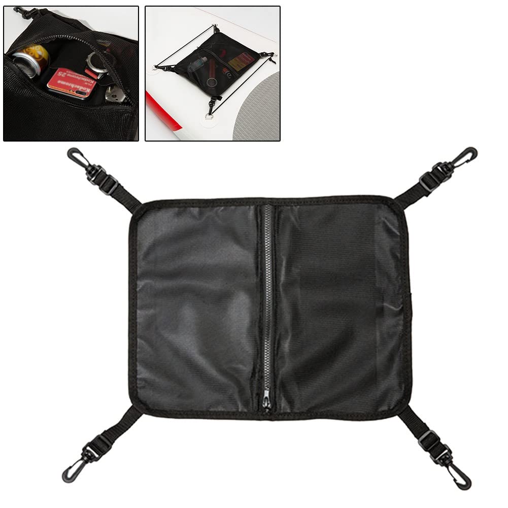 Surfboard Storage Mesh Bag Kayak Stand Up Paddle Board Mesh Deck Bag Sup Paddleboard Bags Storage Organizer with 4 Suction Cups