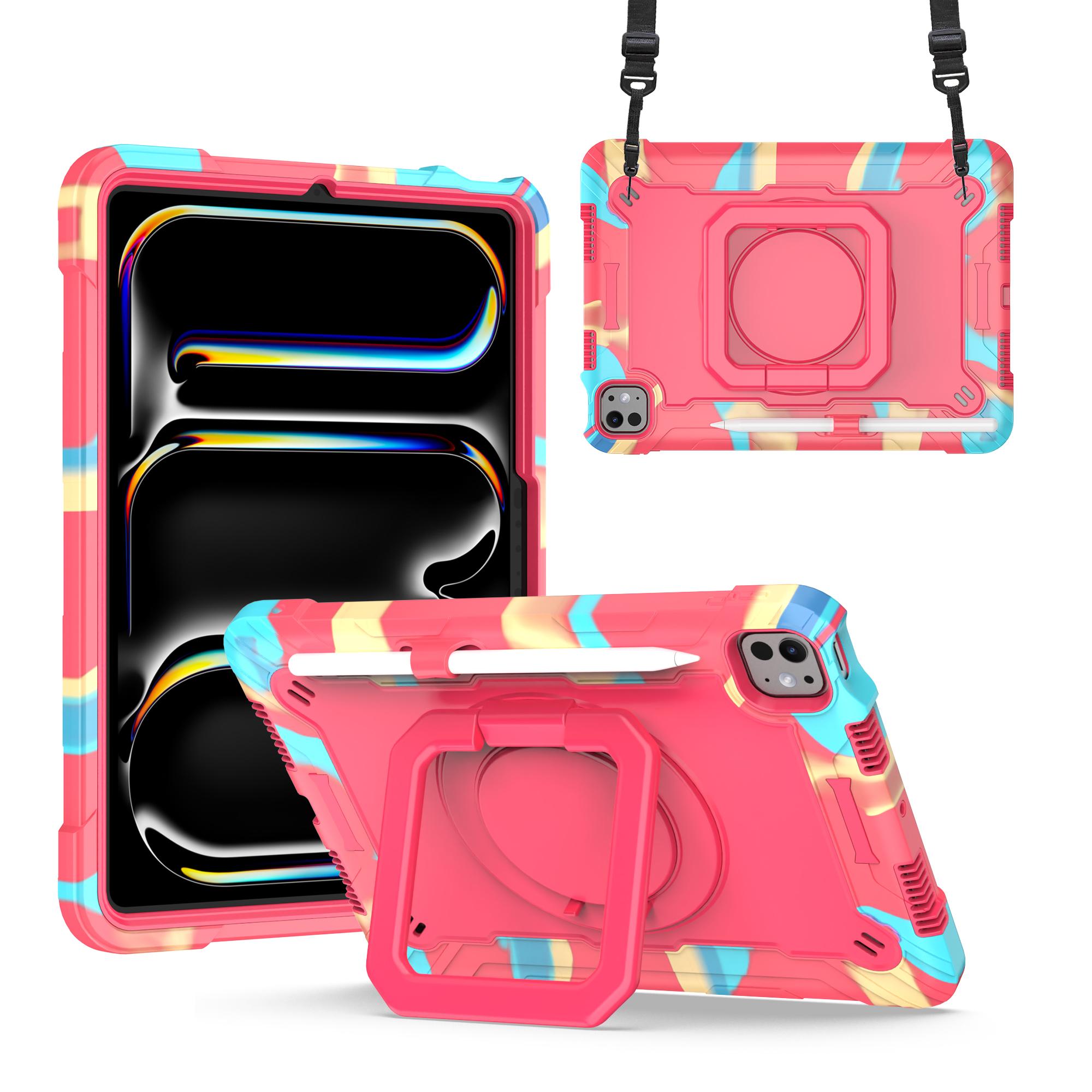 

Stand Case for Apple IPad Pro 11 2025 M5 2024 M4 A3357 A3358 A3359 A2836 A2837 A3006 Rotating Handle Grip Cover Shoulder Strap iPad Pro 11 2025 M5