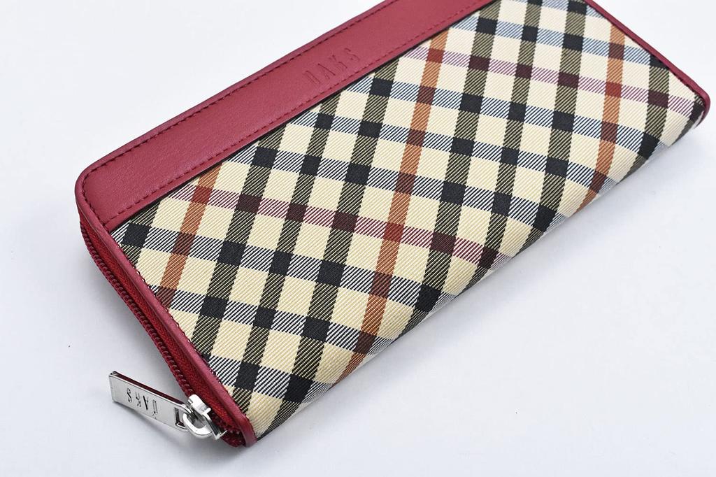 Daks HouseCheck Long Wallet, Red