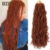 36Inch Pink Soft New Faux Locs Crochet Hair Braids For Women Synthetic Blonde Goddess Nu Locs Braiding Hair Extensions PreLooped