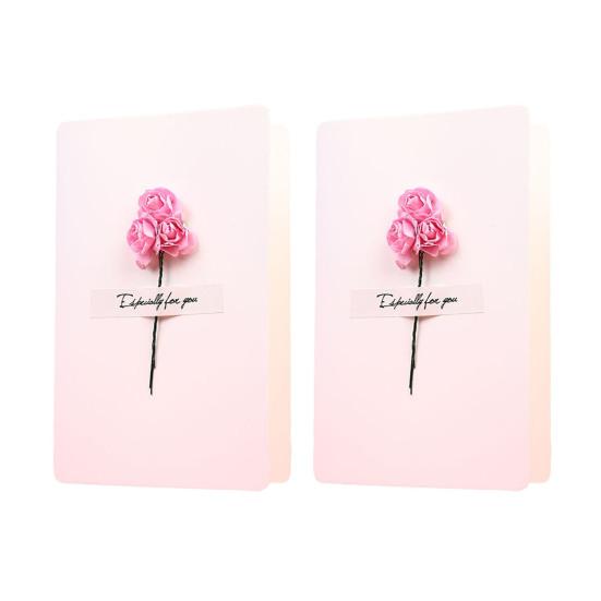 2 Adet Kuru Çiçek Tebrik Kartı El Yapımı Retro Hediye Kartı Düğün Doğum Günü Bebek Partisi Mezuniyet İçin Kendin Yap Davetiye Dilek Kartı