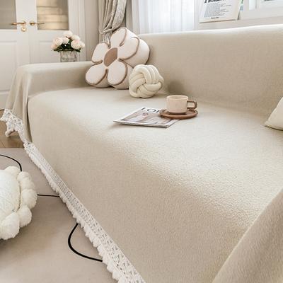 All Seasons Universal Lanyu Teddy Velvet Sofa Cover Living Room All-Inclusive Sofa Cover Universal Cover