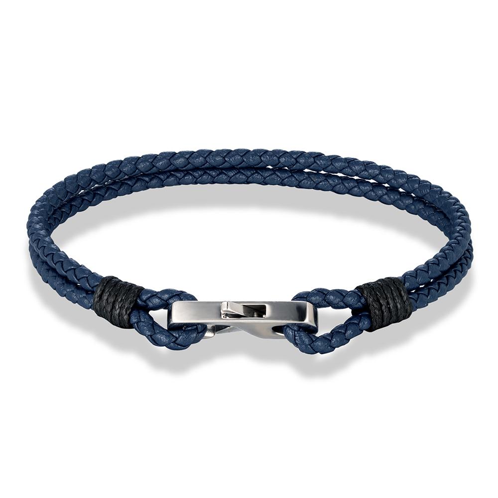 3MM Genuine Leather 316L Square Buckle Bracelet for Men Mature Stable Elegant Design Personalized Perfect Gift for Men