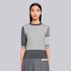 TB Short-sleeved Women's Spring and Summer Knitted Round Neck T-shirt