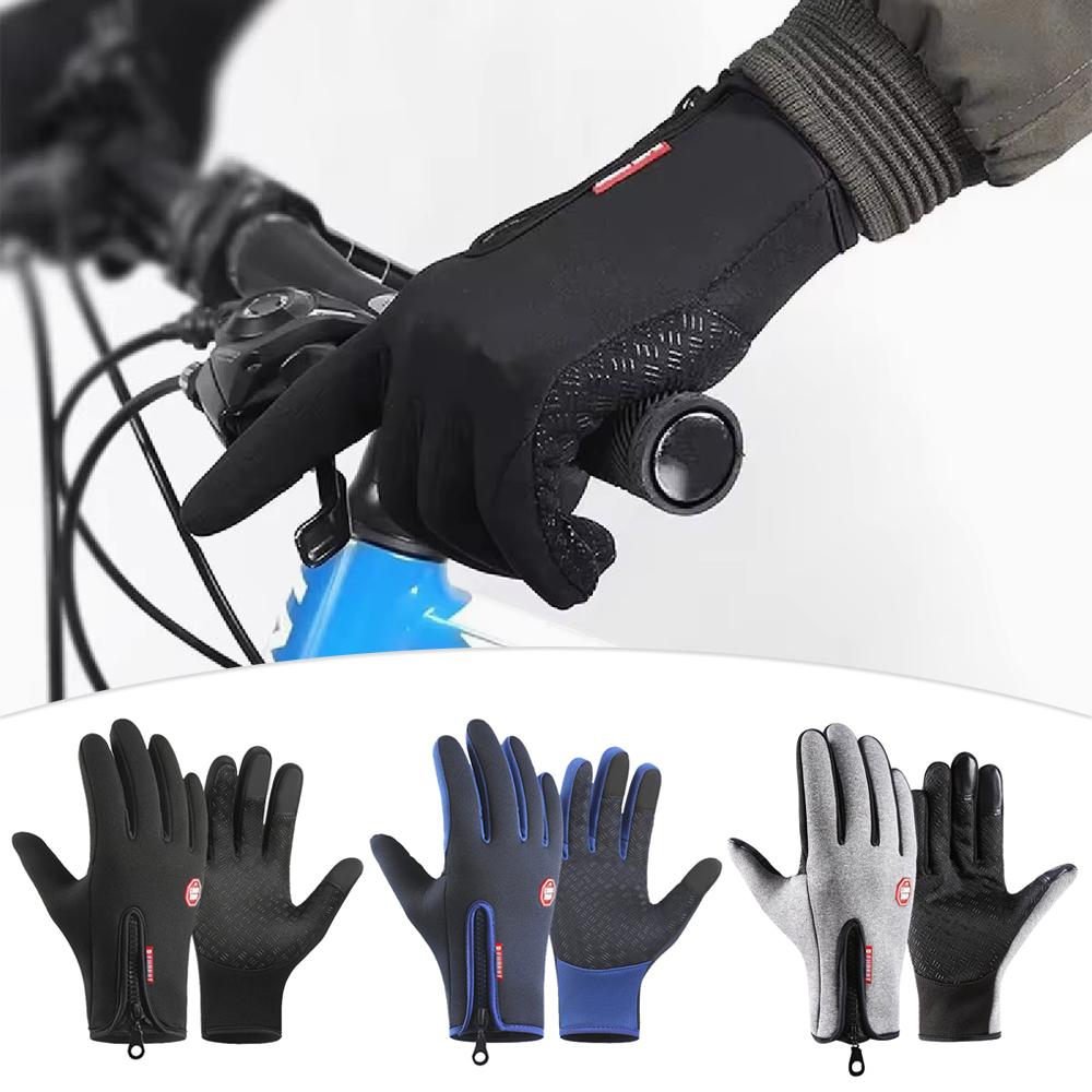 

Touchscreen Winter Plush Gloves Windproof Warm Gloves Riding Gloves Motorcycle Cycle L синій