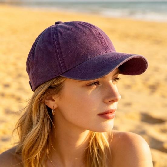 Semi-Hollow Top Baseball Cap, Baseball Cap with Ponytail Opening, Quick-Dry Fabric Sun Protection Hat for Running Cycling Fitness Outdoor Activities