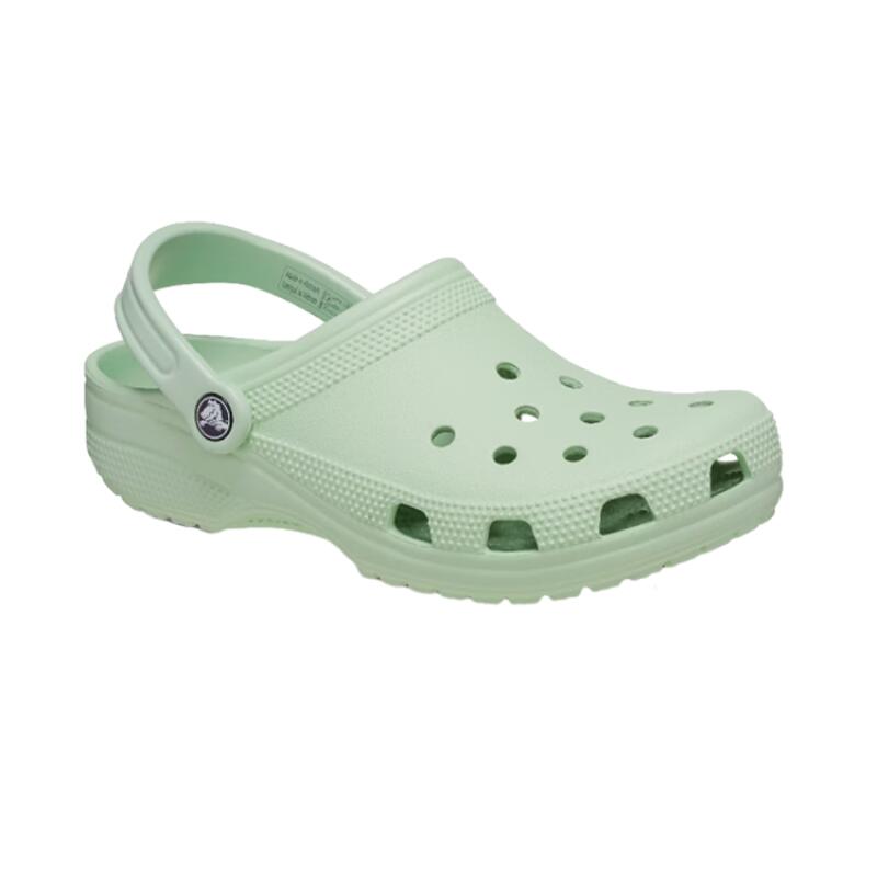 Crocs Classic Clog Leatherette Lightweight and Comfortable Commuter Versatile Hole Shoes Unisex Cream Green