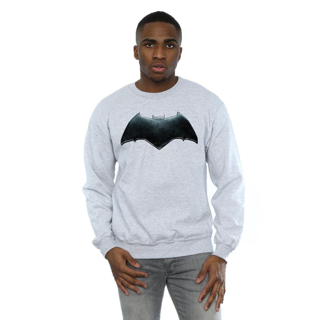DC Comics Mens Justice League Movie Batman Emblem Sweatshirt