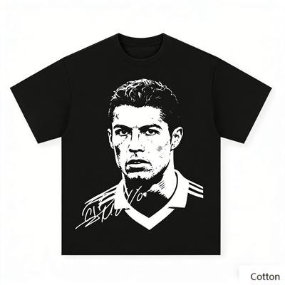 Fußball Fan T-Shirt Klassischer Athlet Vektor Kunst Druck Weiche Baumwolle Lässig Unisex Sportliebhaber Grafik T-Shirt