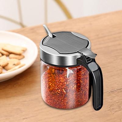 Glass Seasoning Jar Home Kitchen Utensils Easy Clean Bottle Condiment for