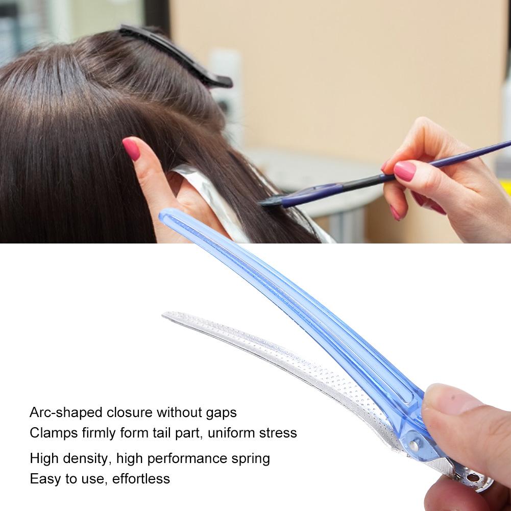 10pcs Duckbilled Clip Hair Partition Hairdressing Hairstyle Pin for Hair Salon Barber ShopBlue