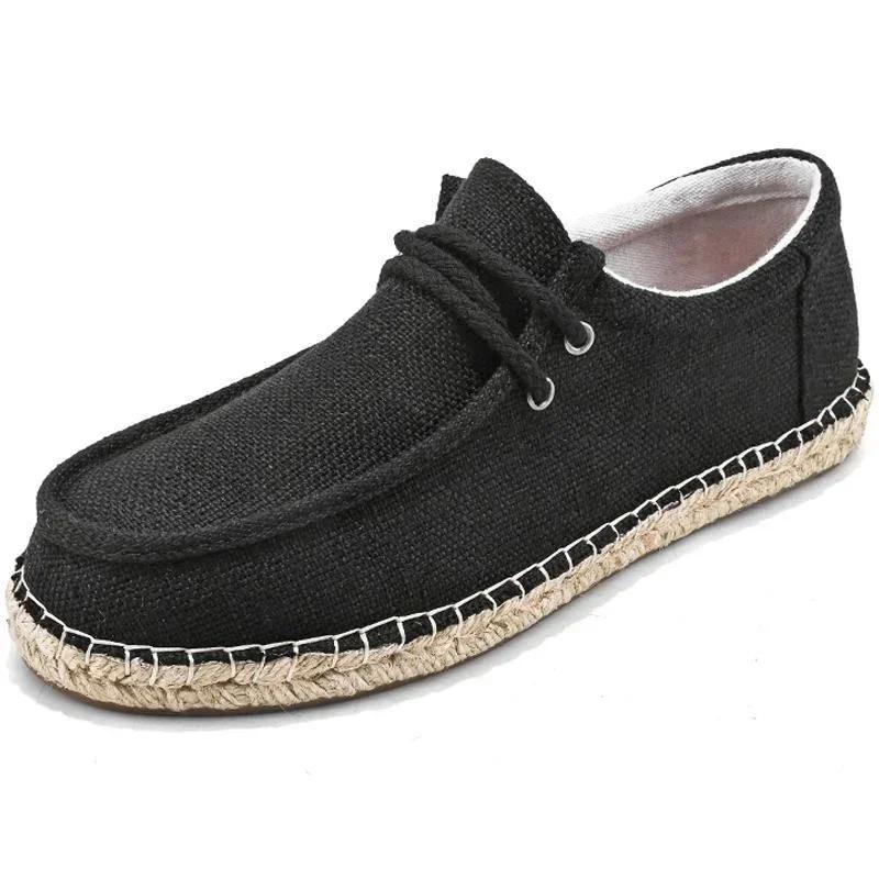 Men's Espadrilles Male Breathable Canvas Casual Shoes Men Walking Sneakers Father Jogging Shoes Hand Made Men's Flats Shoes Men
