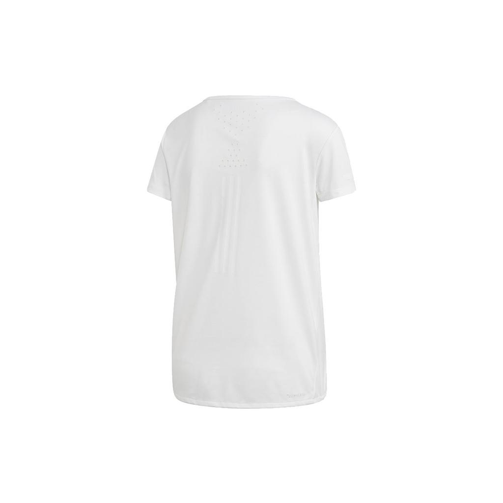 adidas Chill Tee Breathable Casual Sport Round Neck Short Sleeve Women Tops White EI6382