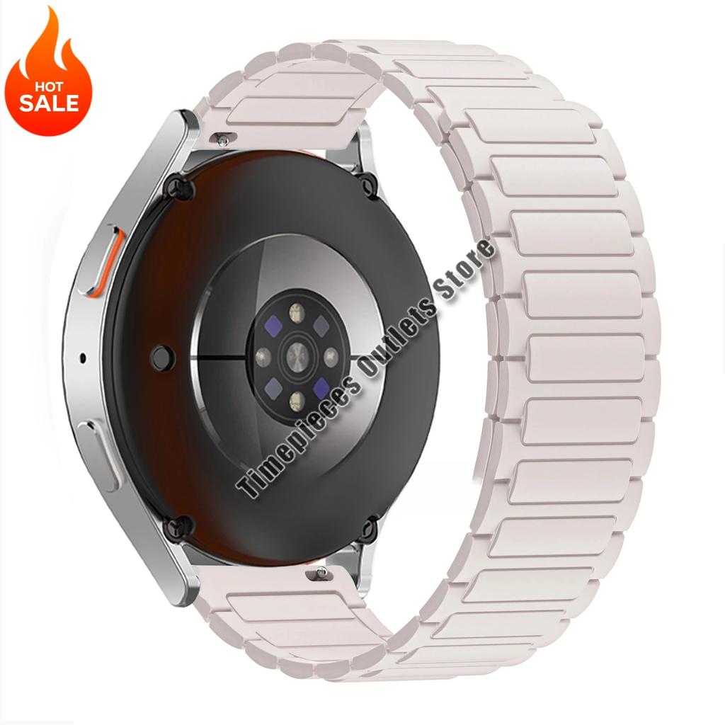 20MM 22MM Magnetic Silicone Strap for Samsung Galaxy Watch 7 FE 6 5 4 40/44mm Classic 5Pro Band for Huawei Watch 5 GT5 Pro 46MM