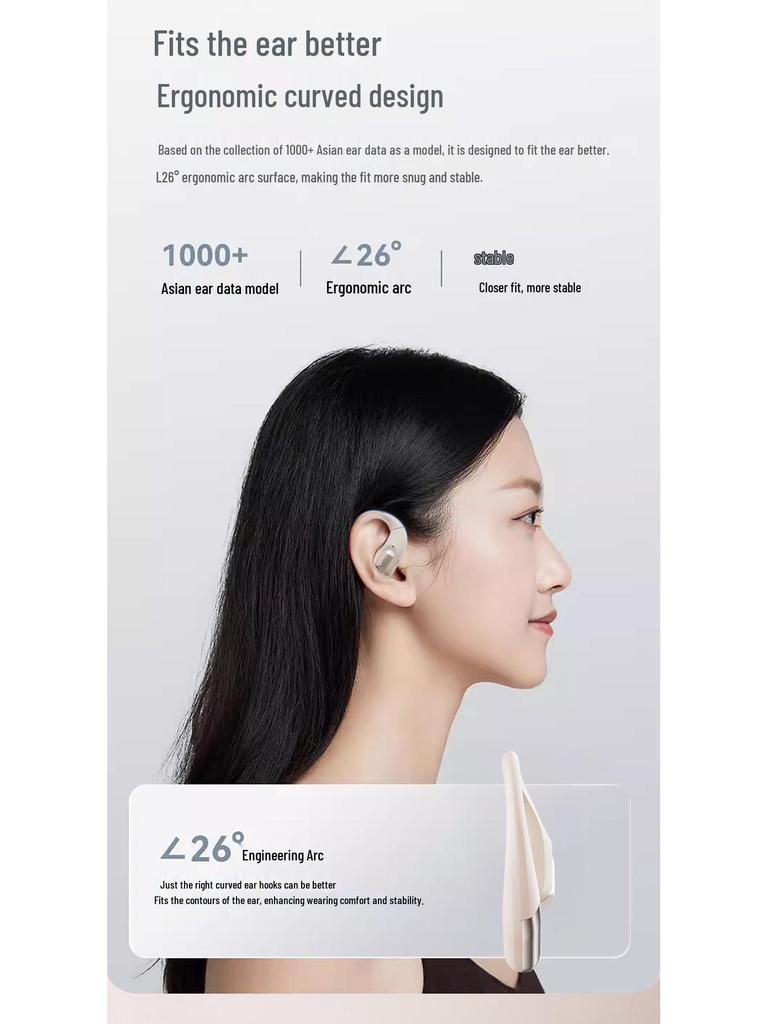 2025 Air Conduction Wireless Bluetooth Noise-Cancelling Sports Earphones with High-Quality Sound & Long Battery Life