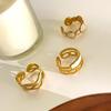 Elegant Finger Rings Party Accessories Geometric Weddings Rings Stainless Steel Texture Suitable for Fashion Casual Look