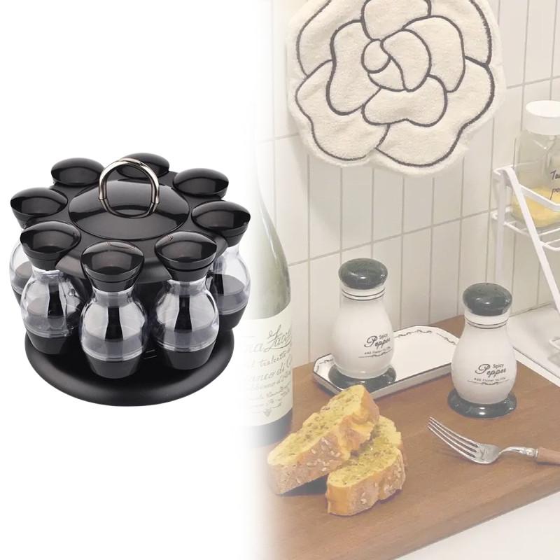 Rotatable Spice Container Durable Kitchen Countertop Home Dining Supplies Room