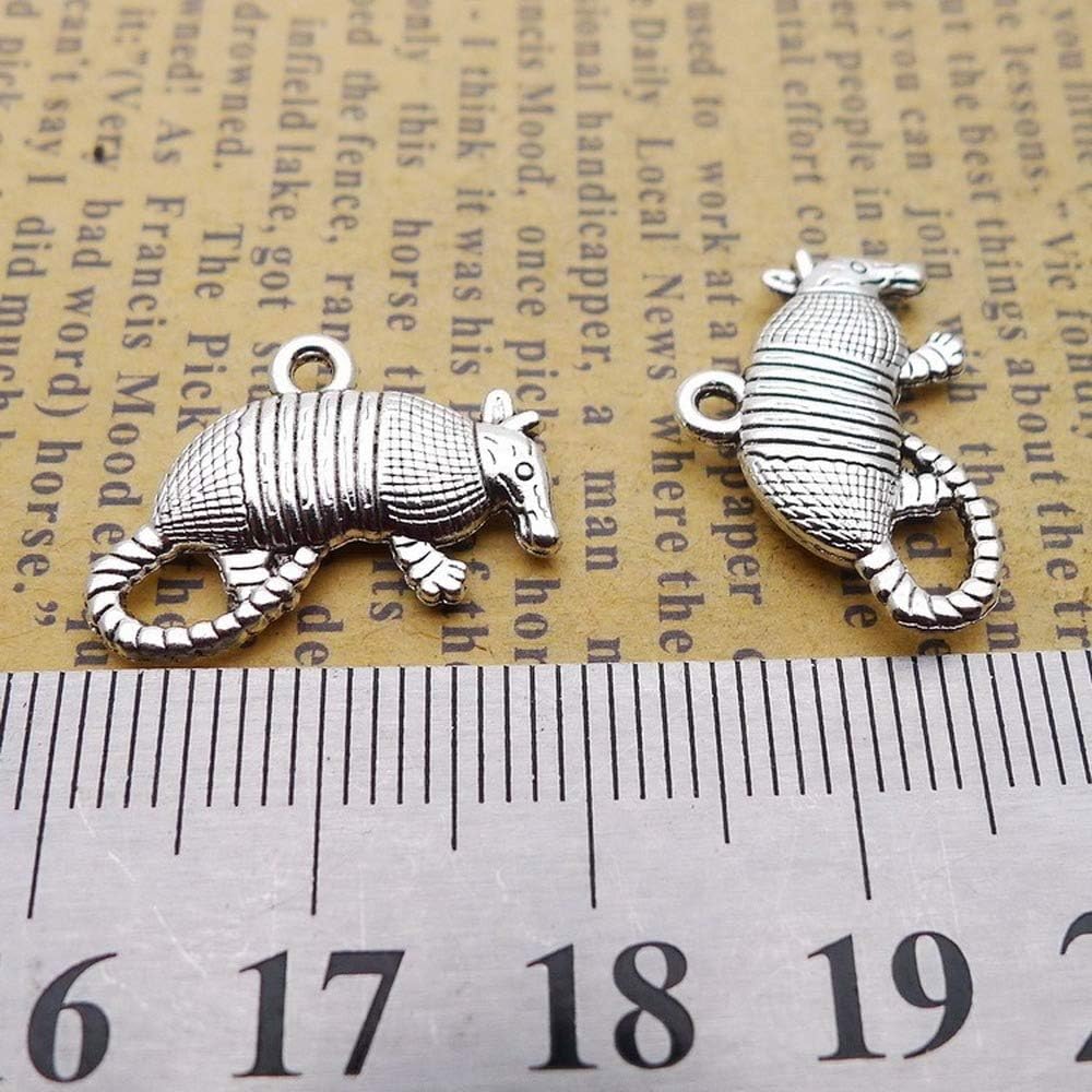 150pcs Giant Armadillo Charms 13mm x 19mm DIY Jewelry Making Pendant Antique Silver