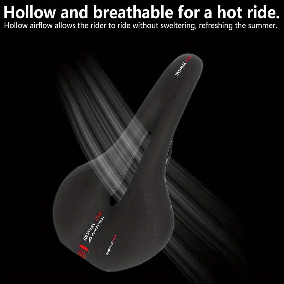 Bicycle Saddle Race Saddle MTB Mountain Road Bike Seat Hollow Comfortable Cycling Cushion Exercise Bike Saddle for Men and Women