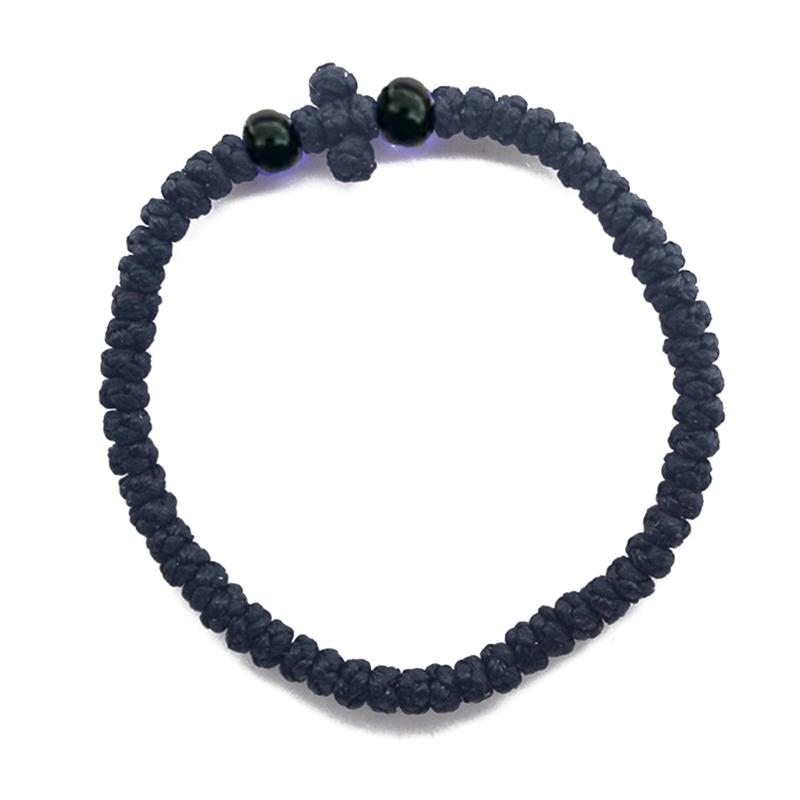 Verstellbares griechisch-orthodoxes Armband, christliches Gebetsarmband, handgewebt, Unisex-Armband, religiöses Handketten-Ornament