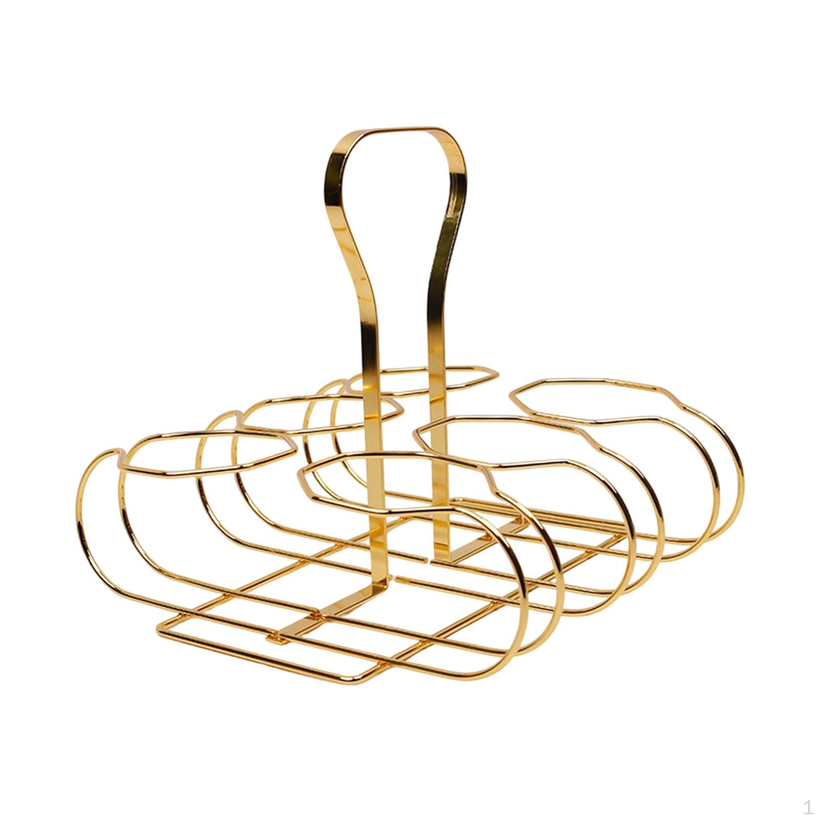 

And Beer Bottle Holder, Box with Handle, Rustic Rack, Drink Holder for Countertop, Dining Room, Bar, золотой
