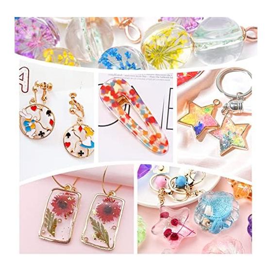 UNOKKI UV resin starter kit, full set for beginners, high transparency, quick solidifying resin liquid, UV curing light, molding, coloring materials,