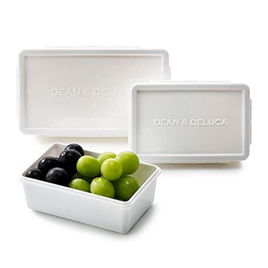DEAN & DELUCA Lunch Box, Medium, White, Microwave and Dishwasher Safe, Compact and Simple, Perfect for Lunchboxes and New Homes