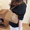 Fashion Flower Pattern Gold Buckle Decoration Women Casual Shoulder Bags For Daily Use