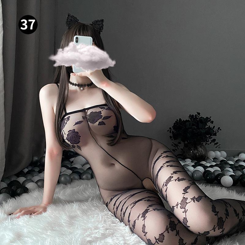 Ciorapi Mărimi Mari cu Croi Deschis - Lenjerie Seducătoare pentru Flirt Pasionat înainte de Culoare