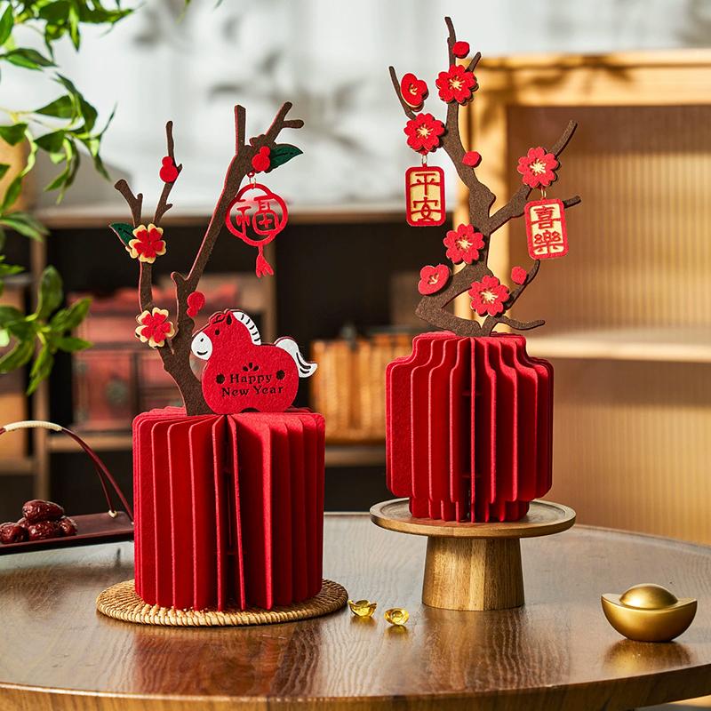 Chinese New Year Honeycomb Vase Ornaments Horse Year Spring Festival Scene Chinese-Style Wedding Moving Ceremony Decor