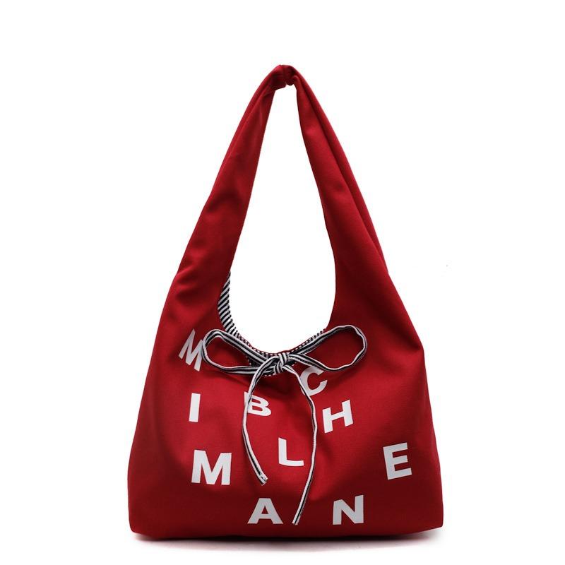 Trend Personalized Letters Large Capacity Tote Bag Student Leisure Class Commuting Versatile Double-sided Shoulder Women's Bag
