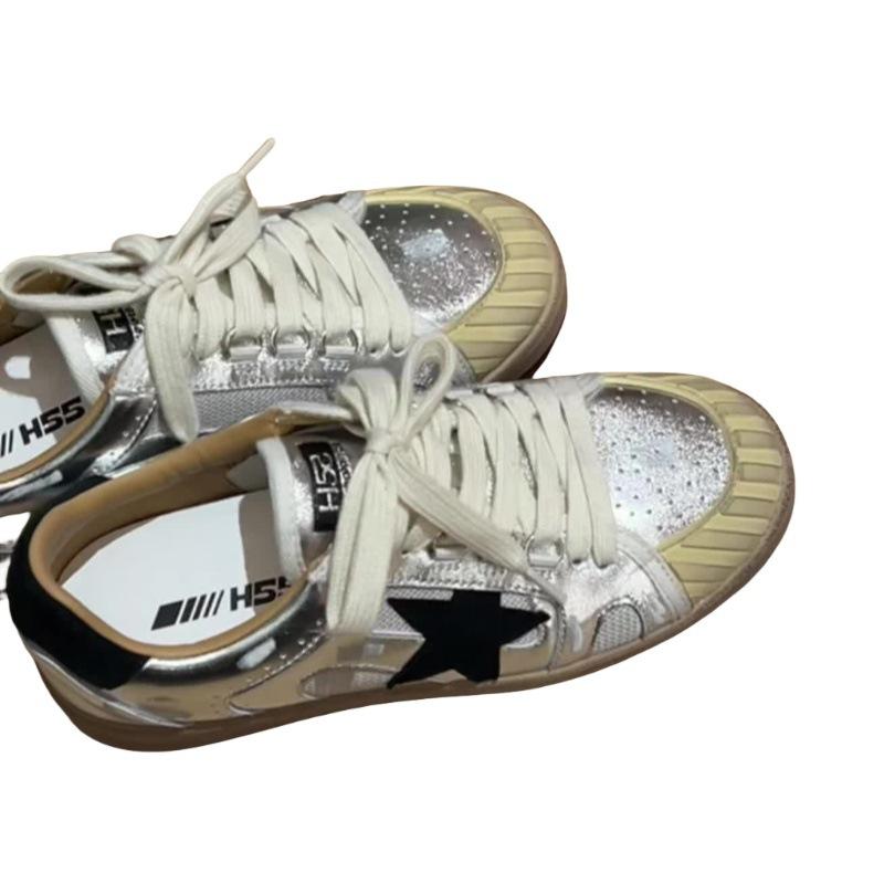 Dicke Sohle innen höhenerhöhend Lederoberfläche atmungsaktive Board-Schuhe Damen 2025 Herbst neue Sternschuhe Forrest Gump Sport und Freizeit moralisch