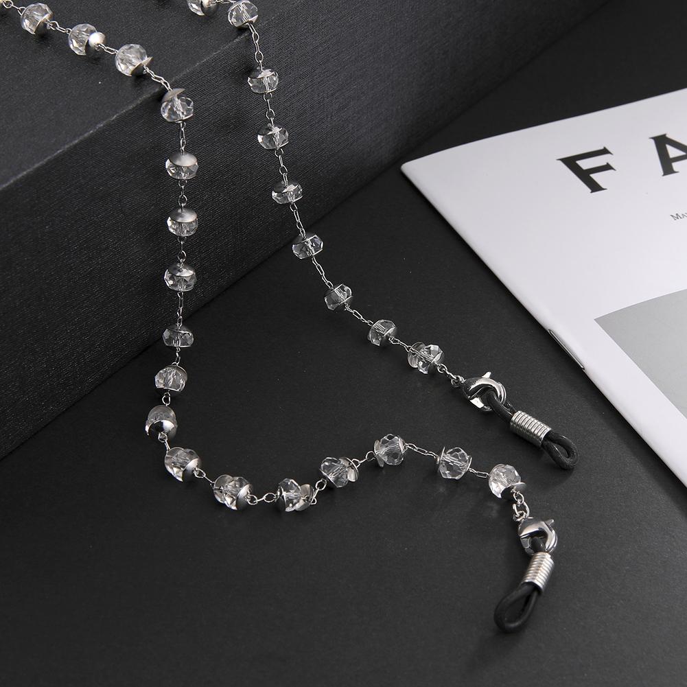 Women Crystal Beads Sunglasses Glasses Chains Lanyards Neck Strap Rope Eyewear Cord Holder Accessories Mask Chain