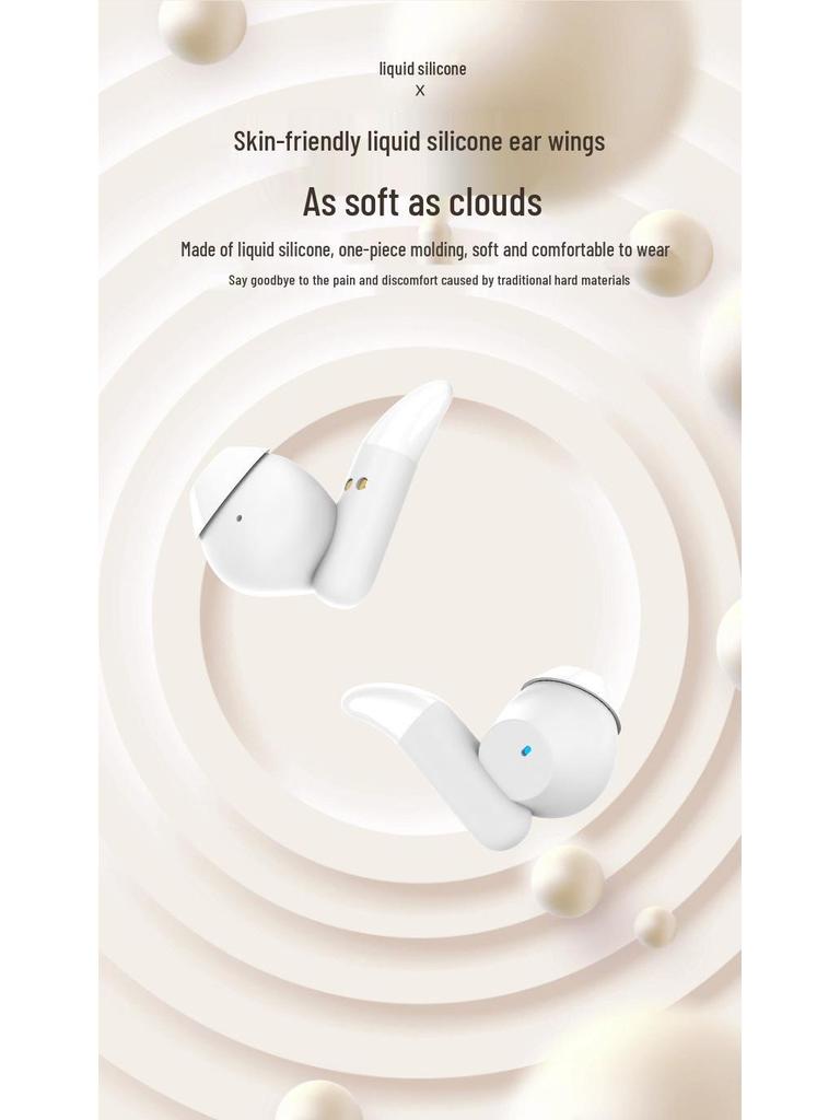 Jaliss C27 Bluetooth Earphones with Slide-Out Case, Perfect for Comfortable Side-Sleeping and Noise-Canceling.